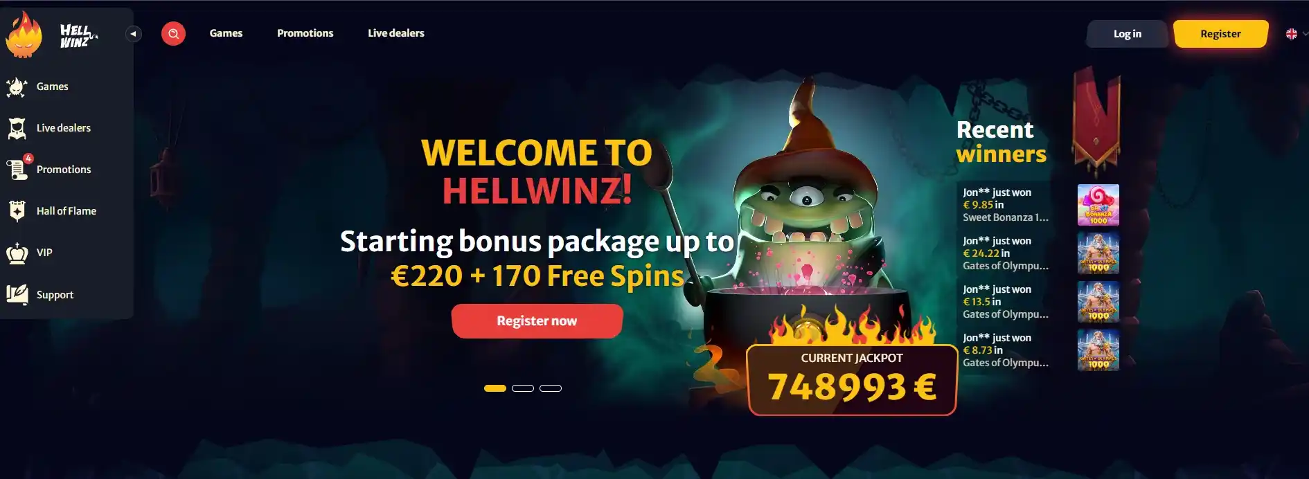 HellSpin casino review section 2